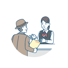 役所や銀行の窓口イメージ